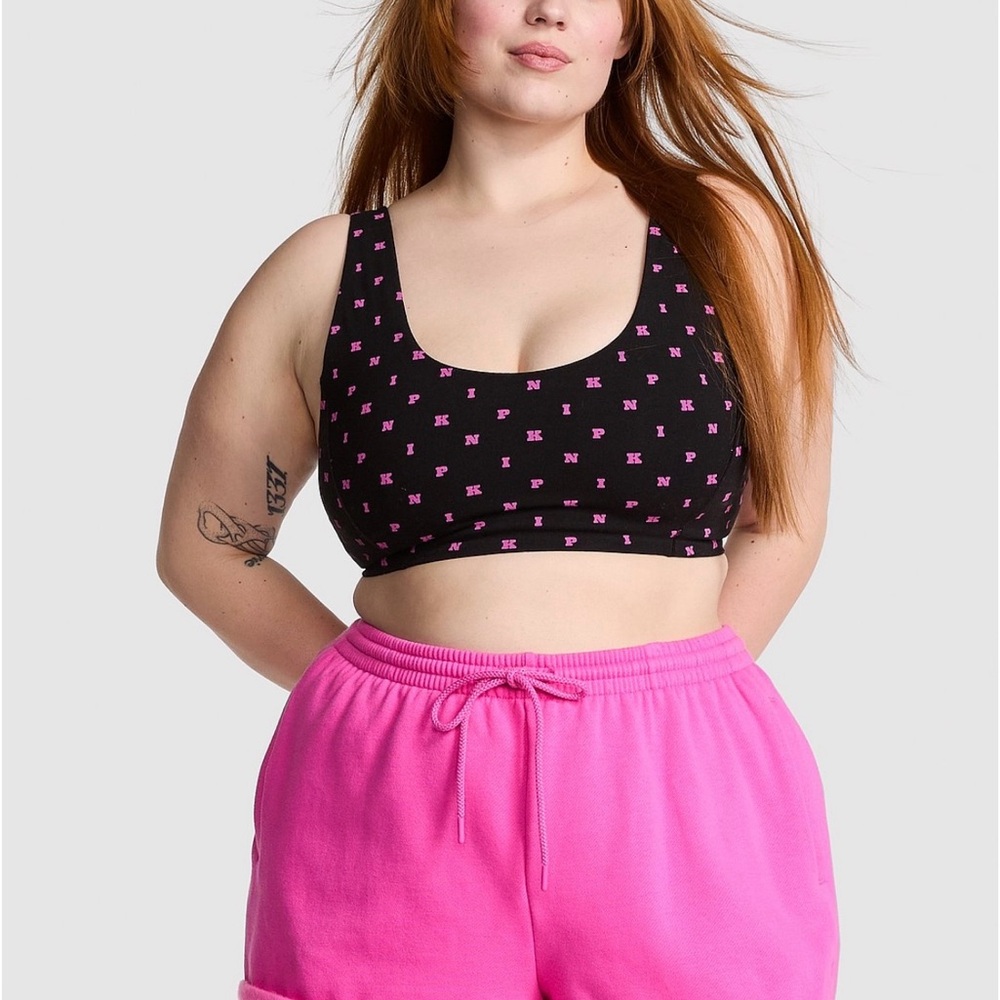 VS PINK Pink Gossip Ivy Fleece Rolled Hem Short